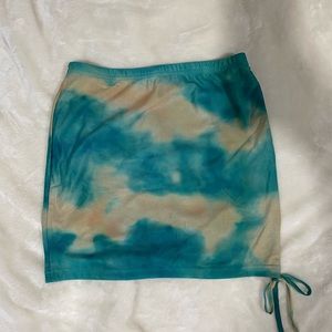 Tie die mini skirt